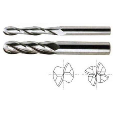 4 Flute Long Length Ball Nose Tialn-Extreme Coated Carbide